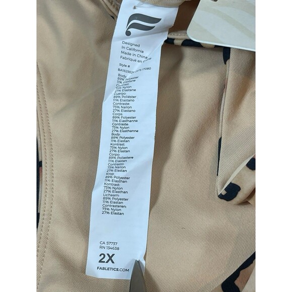 Fabletics Ella High Impact Sports Bra Leopard Print 2X 18-20 High Support NWT - Picture 4 of 6